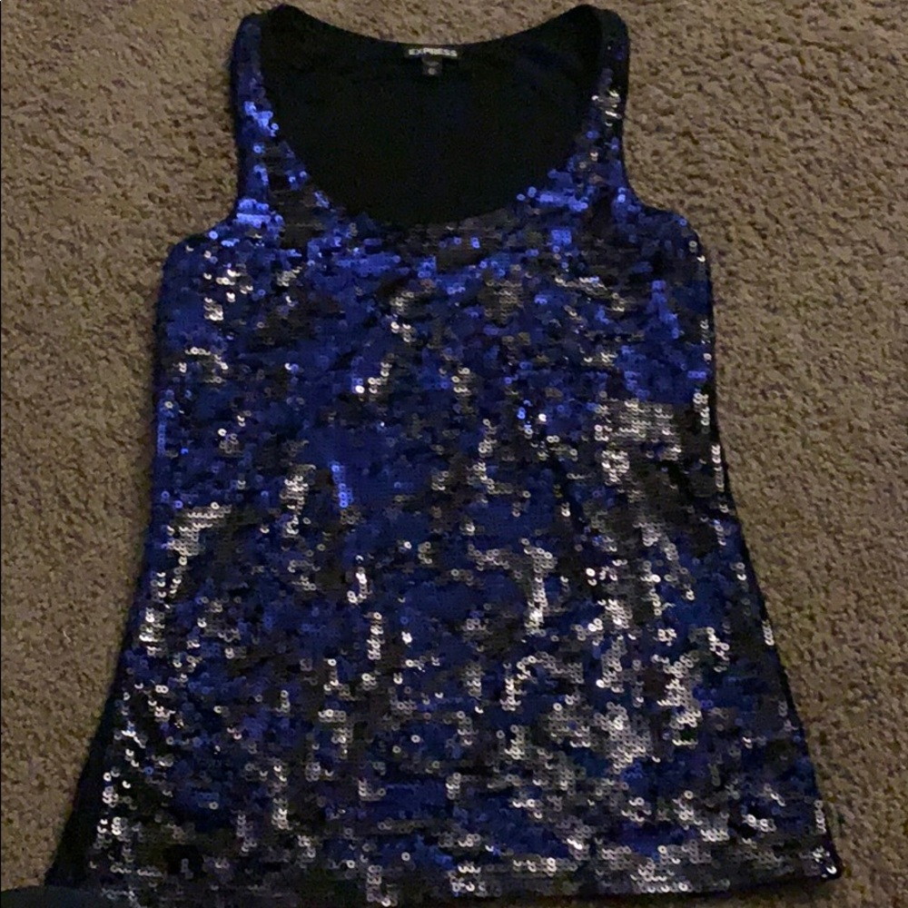 Express sequin tank top